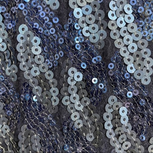 Charlotte Russe‎ Women's Large Navy Sequin Tank Top - Picture 4 of 7